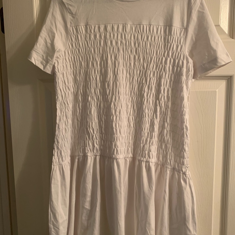 Brand New White Smocked Zara Dress